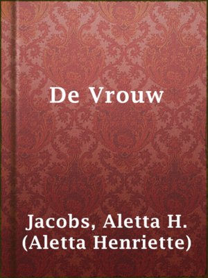 cover image of De Vrouw